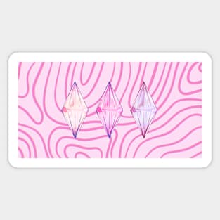 Cute pink plumbobs Sticker